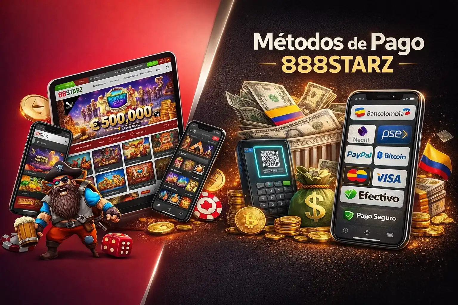 Métodos de Pago 888Starz Para Jugadores de Colombia